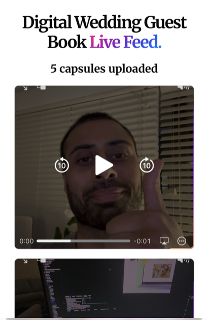 5. See the guestbook uploads in real time